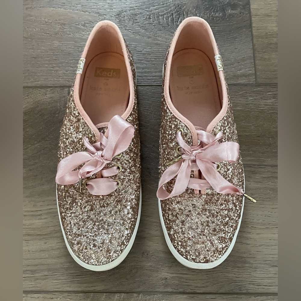 Kate Spade pink glitter keds